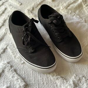 Vans Canvas Low Top Shoe Black Size 8 Mens Excellent Condition